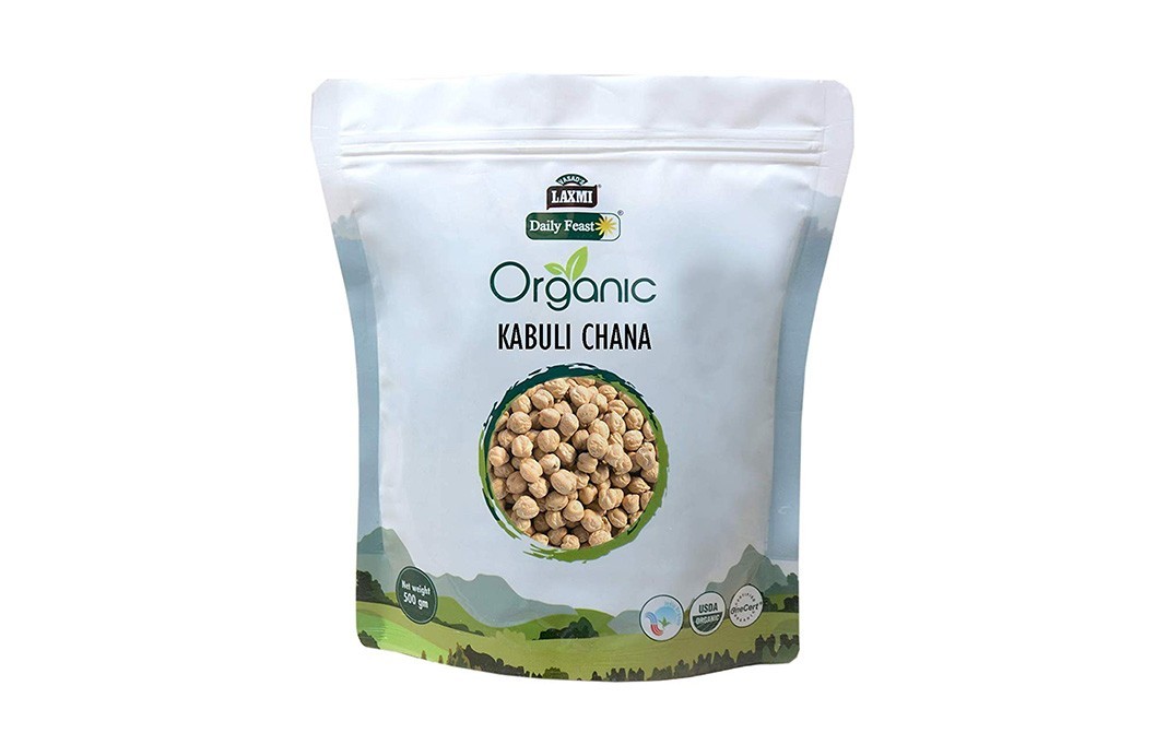 Laxmi Daily Feast Organic Kabuli Chana    Pack  500 grams